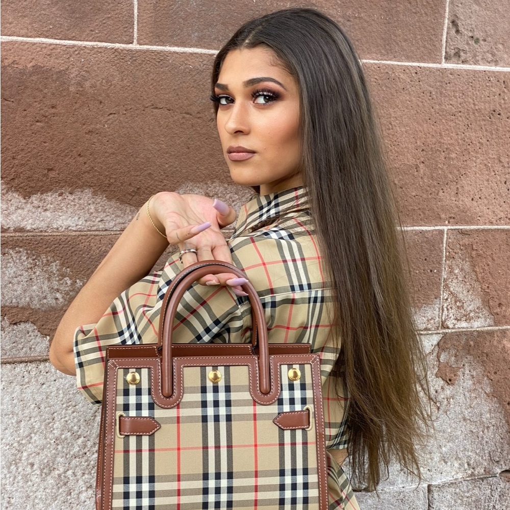 Burberry Tan and Brown Mini Bag - Picture 2 of 10
